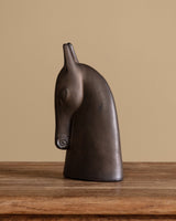 Ceramic Horse Head Sculpture, 1980s - Lone Fox