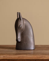 Ceramic Horse Head Sculpture, 1980s - Lone Fox