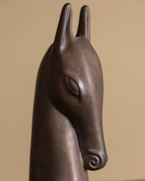 Ceramic Horse Head Sculpture, 1980s - Lone Fox