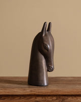 Ceramic Horse Head Sculpture, 1980s - Lone Fox
