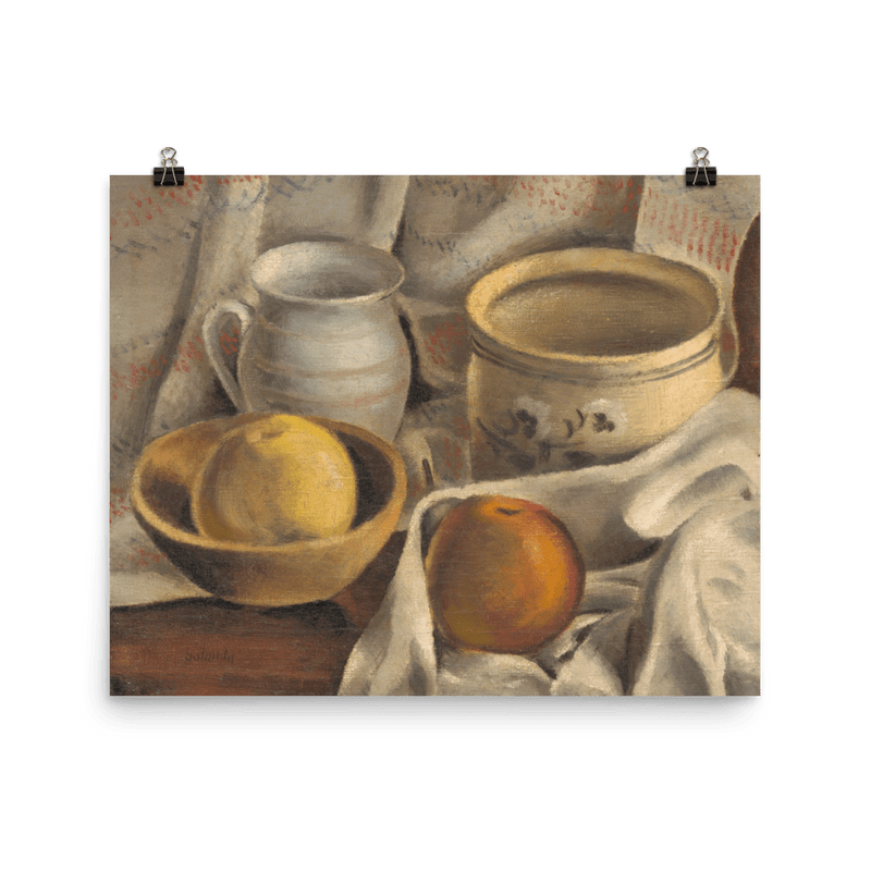 "Cermaic Pots & Apples" Art Print - Lone Fox