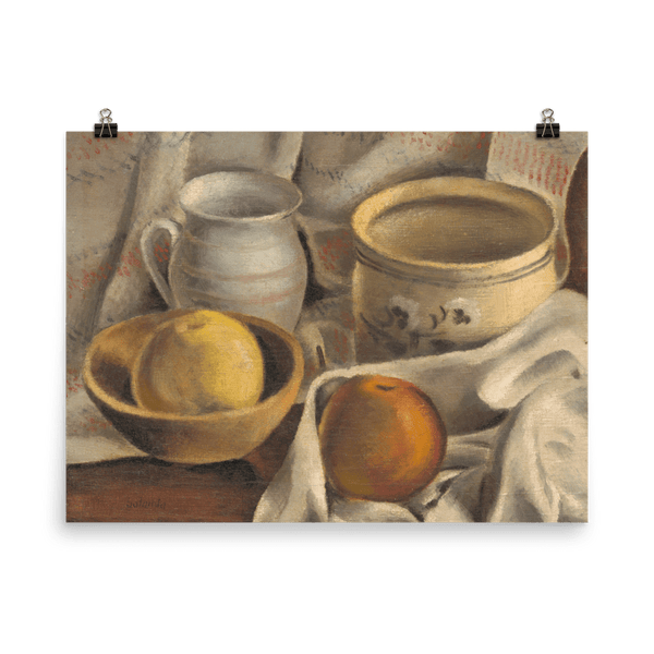 "Cermaic Pots & Apples" Art Print - Lone Fox