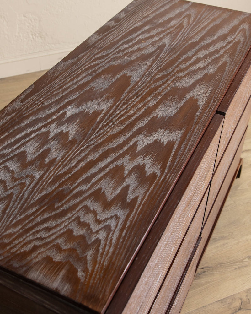 Cerused Oak Dresser on Arched Base, Manner of Paul Frankl, 1950's - Lone Fox