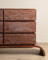 Cerused Oak Dresser on Arched Base, Manner of Paul Frankl, 1950's - Lone Fox