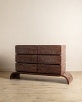 Cerused Oak Dresser on Arched Base, Manner of Paul Frankl, 1950's - Lone Fox