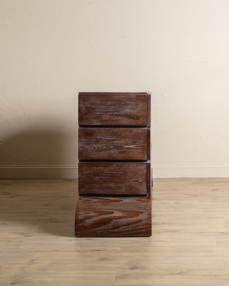 Cerused Oak Dresser on Arched Base, Manner of Paul Frankl, 1950's - Lone Fox