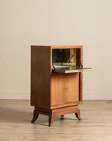 Cerused Oak Fall Front Bar, France, 1945 - Lone Fox