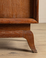 Cerused Oak Fall Front Bar, France, 1945 - Lone Fox