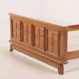 Cerused Oak Paneled Full Size Bed, France, 1940's - Lone Fox