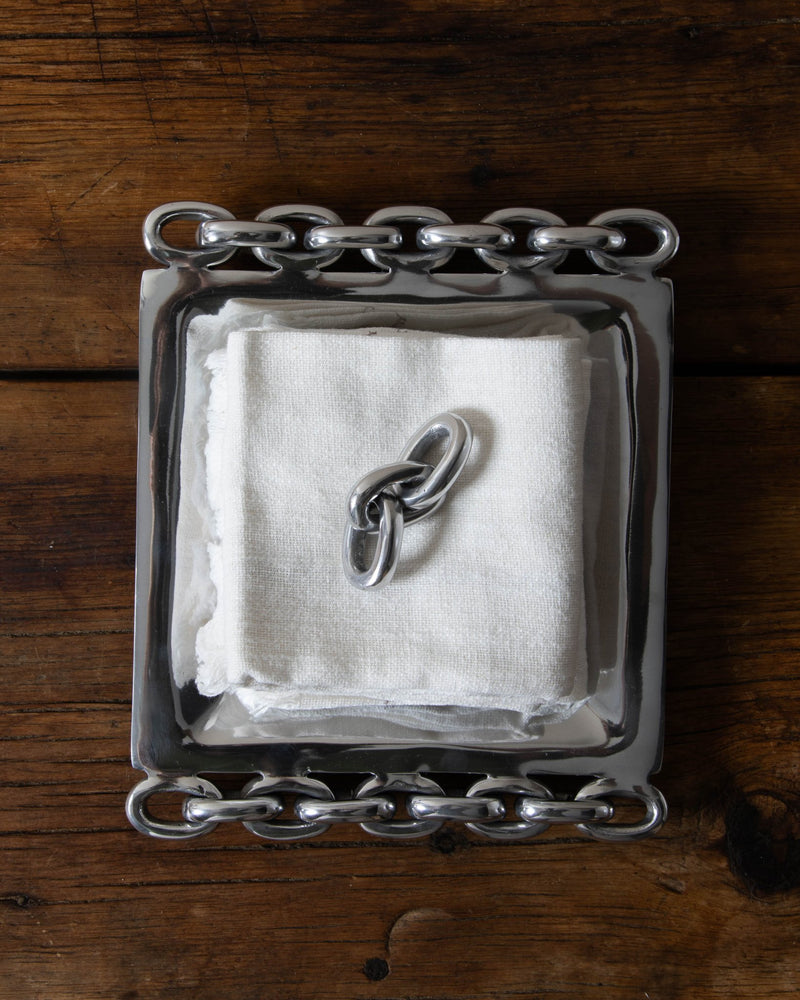 Chain - Link Napkin Plate with Weight - Lone Fox