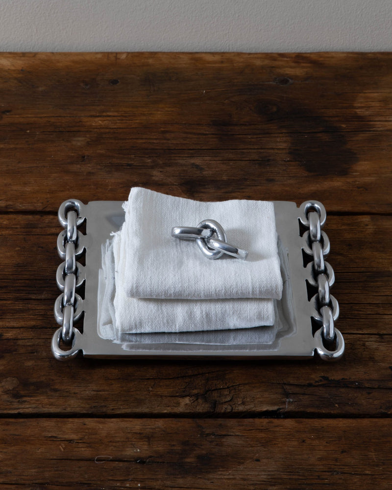 Chain - Link Napkin Plate with Weight - Lone Fox