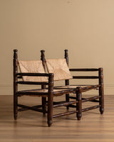 Charles Dudouyt Rope and Wood Bench, France, 1940s - Lone Fox