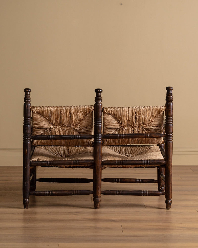Charles Dudouyt Rope and Wood Bench, France, 1940s – Lone Fox