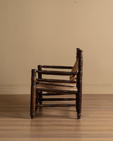 Charles Dudouyt Rope and Wood Bench, France, 1940s - Lone Fox