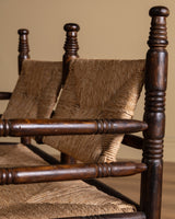 Charles Dudouyt Rope and Wood Bench, France, 1940s - Lone Fox