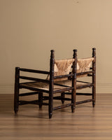 Charles Dudouyt Rope and Wood Bench, France, 1940s - Lone Fox