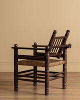 Charles Dudouyt Wood and Rope Armchair, France, 1950s - Lone Fox