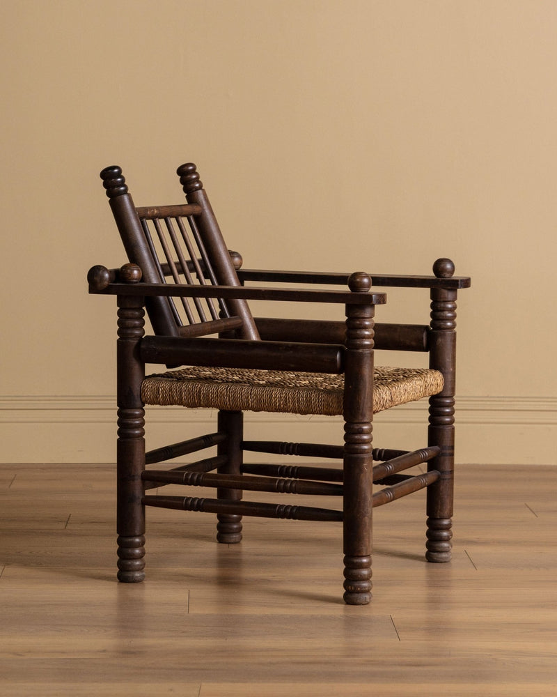 Charles Dudouyt Wood and Rope Armchair, France, 1950s – Lone Fox