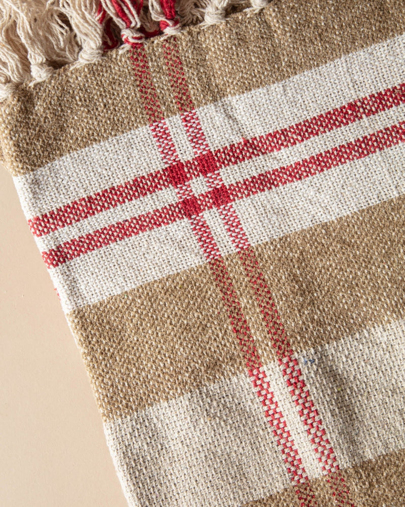 Chenille Holiday Plaid Throw - Lone Fox