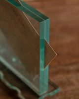 Chipped Base Glass Picture Frame, Italy, 1950's - Lone Fox