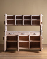 Christian IV Whitewashed Pine Sideboard Hutch by Hans Frydendal, 1970's - Lone Fox