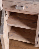 Christian IV Whitewashed Pine Sideboard Hutch by Hans Frydendal, 1970's - Lone Fox