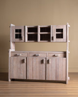 Christian IV Whitewashed Pine Sideboard Hutch by Hans Frydendal, 1970's - Lone Fox