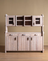 Christian IV Whitewashed Pine Sideboard Hutch by Hans Frydendal, 1970's - Lone Fox