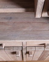 Christian IV Whitewashed Pine Sideboard Hutch by Hans Frydendal, 1970's - Lone Fox