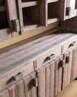 Christian IV Whitewashed Pine Sideboard Hutch by Hans Frydendal, 1970's - Lone Fox