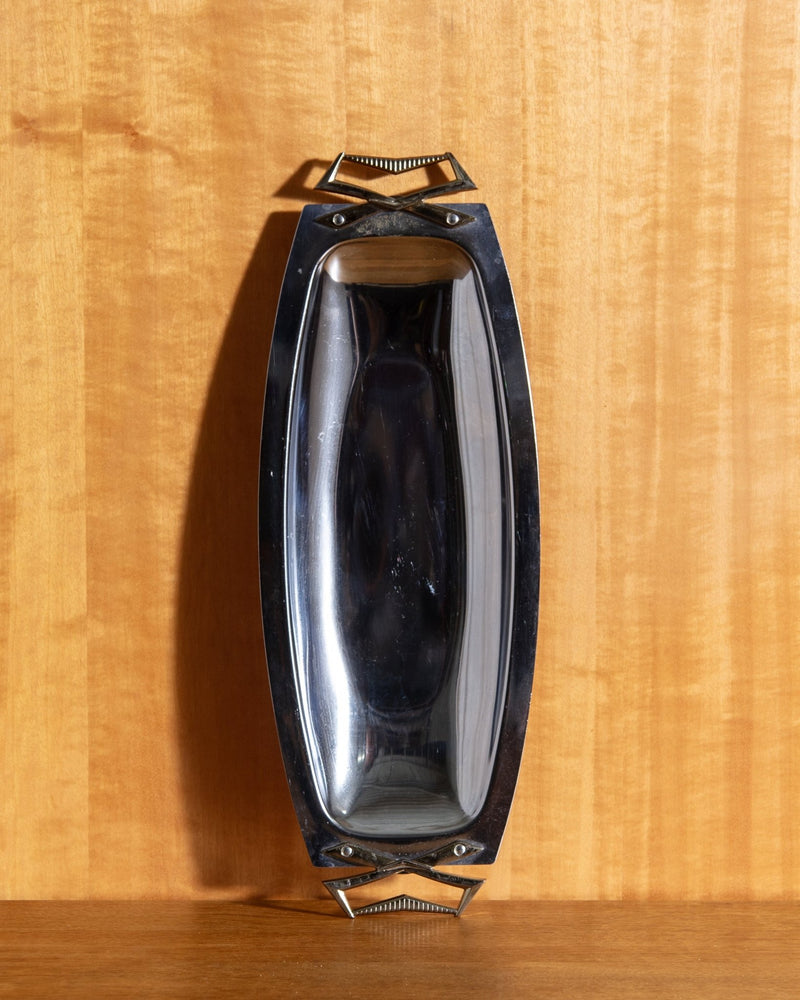 Chrome & Brass Handle Tray - Lone Fox