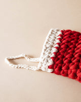 Chunky Red Crochet Stocking - Lone Fox