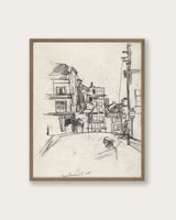 "City Sketch in Pencil" Art Print - Lone Fox