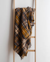Clarance Tartan Fluffy Wool Throw - Lone Fox