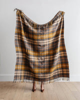 Clarance Tartan Fluffy Wool Throw - Lone Fox