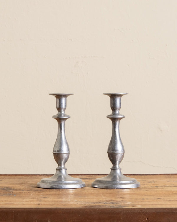 Classic Pewter Taper Holders (Set of 2) - Lone Fox