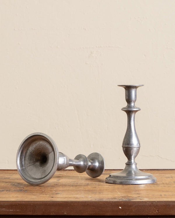 Classic Pewter Taper Holders (Set of 2) - Lone Fox