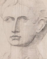 Classical Bust Pencil Sketch in Black Frame - Lone Fox
