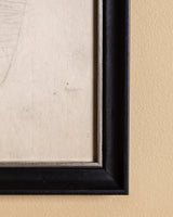 Classical Bust Pencil Sketch in Black Frame - Lone Fox
