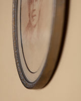 Classical Male Pencil Portrait in Oval Frame, France - Lone Fox