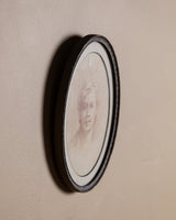 Classical Male Pencil Portrait in Oval Frame, France - Lone Fox