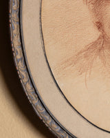 Classical Male Pencil Portrait in Oval Frame, France - Lone Fox
