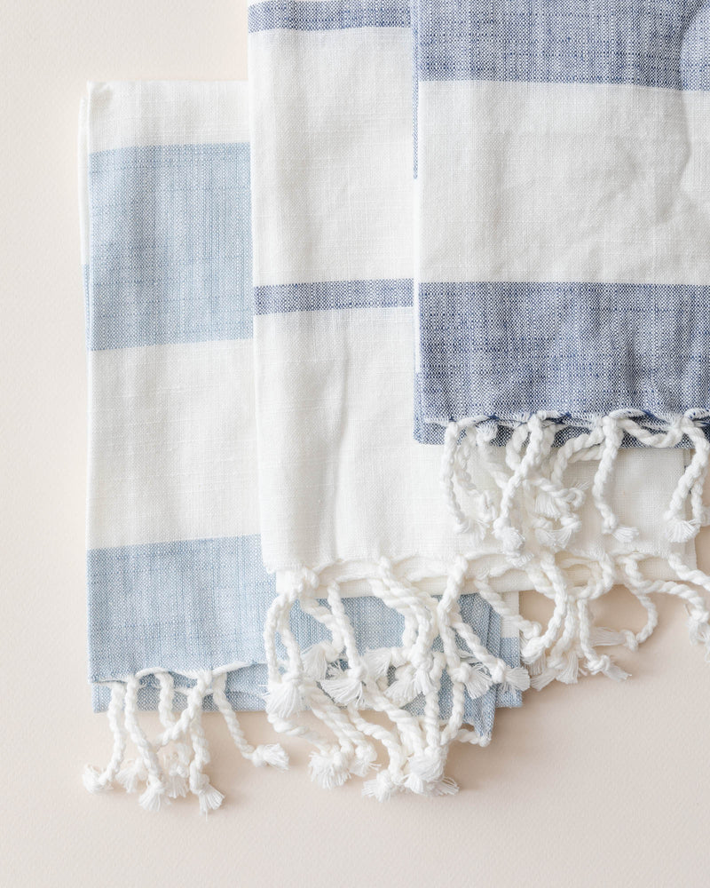 Coastal Striped Tea Towel Set - Lone Fox