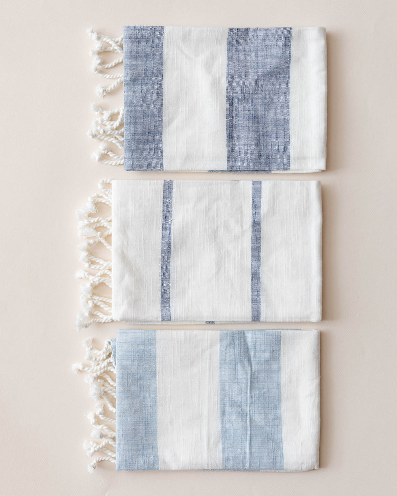 Coastal Striped Tea Towel Set - Lone Fox