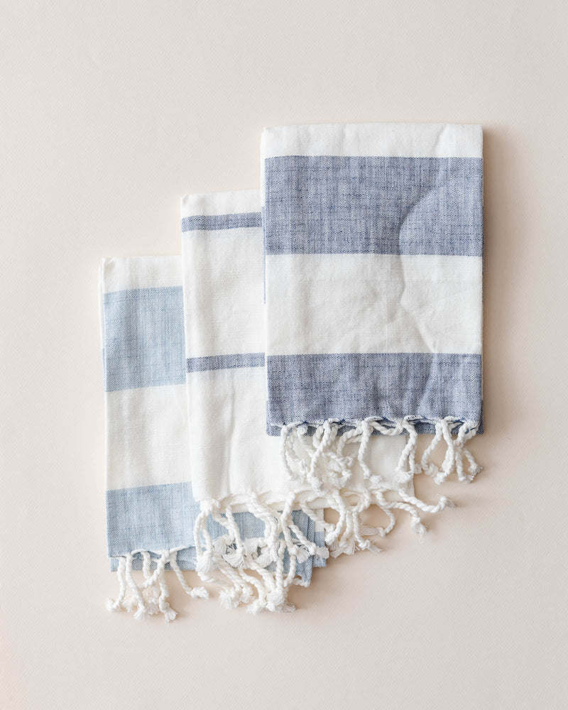 Coastal Striped Tea Towel Set - Lone Fox