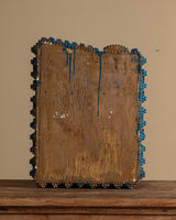 Cobalt Painted Tramp Art Wall Cabinet, American, 1900's - Lone Fox