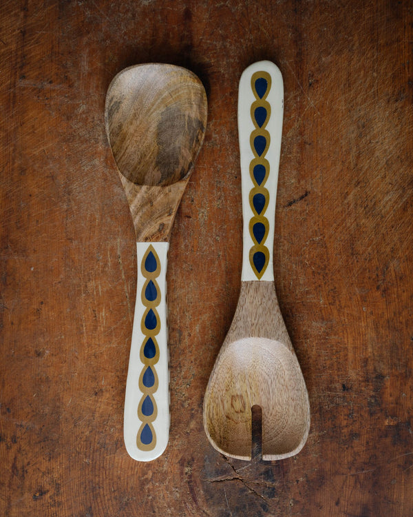 Constance Hand Painted Salad Servers - Lone Fox