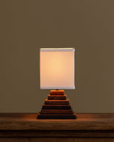 Constructivist Stacked Pine Pyramid Table Lamp, France, 1960's - Lone Fox