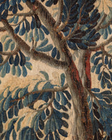 Continental Verdure Tapestry w/ Castle Scene, Europe, 17th Century - Lone Fox