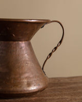 Copper Hammered Vase w/ Twisted Handles - Lone Fox